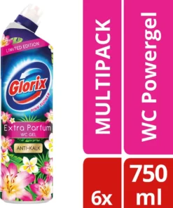 Glorix WC Powergel Toiletreiniger Pink Flower - 6 X 750 Ml - Voordeelverpakking -Beste Woninginrichting Winkel 1003x1200