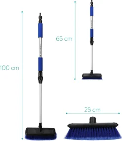 Navaris Telescopische Autowasborstel - Watergevoerde Wasborstel Voor Auto's En Ramen Met Uitschuifbare Lange Handgreep En Zachte Haren - Blauw -Beste Woninginrichting Winkel 1037x1200