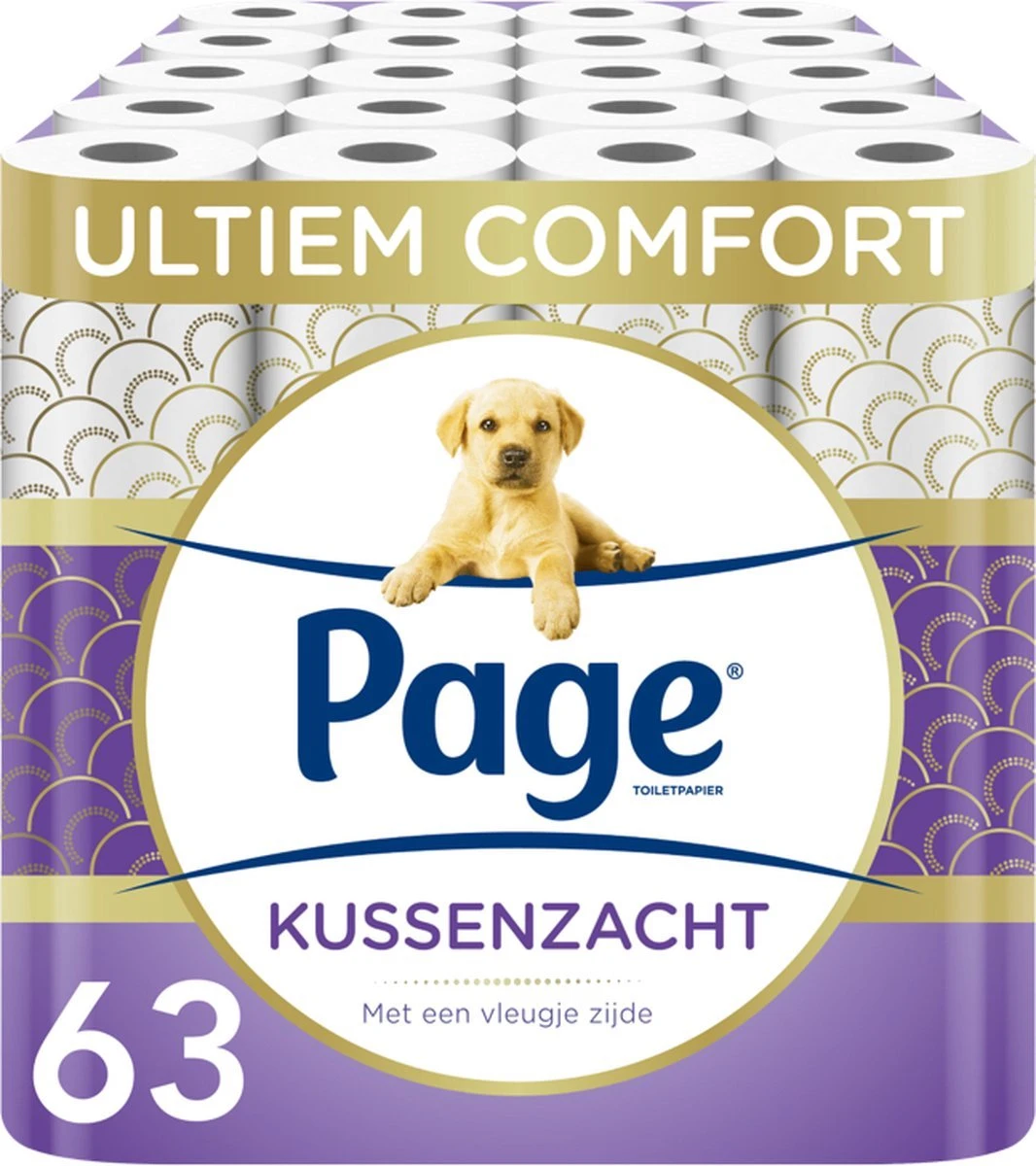 Page Toiletpapier - 63 Rollen - Kussenzacht Wc Papier (3-laags) - Met Extra Zijde - Voordeelverpakking 7 Page Toiletpapier - 63 Rollen - Kussenzacht Wc Papier (3-laags) - Met Extra Zijde - Voordeelverpakking - Afbeelding 7