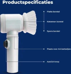 B-care Magic Brush - Elektrische Multifunctionele Schoonmaakborstel - 7 Opzetstukken - Wasborstel - Poetsmachine - Schrobborstel - Handborstel - Werkborstel - Schrobber - Boorborstel - Reinigingsborstel 23 B-care Magic Brush - Elektrische Multifunctionele Schoonmaakborstel - 7 Opzetstukken - Wasborstel - Poetsmachine - Schrobborstel - Handborstel - Werkborstel - Schrobber - Boorborstel - Reinigingsborstel -Beste Woninginrichting Winkel 1140x1200