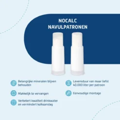 NoCalc Navulpatronen - 2 Stuks - Gebruik I.c.m. Electronic Sensor - Waterontharder - Waterontkalker -Beste Woninginrichting Winkel 1196x1200