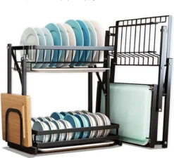 Doogo® Afdruiprek Met Lekbak 2 Laags – Inklapbaar - Muur Hangen Mogelijke - Afwasrek – Met 2 Lekbakken – Extra Accessories Voor Servies En Snijplanken - RVS 15 Doogo® Afdruiprek Met Lekbak 2 Laags – Inklapbaar - Muur Hangen Mogelijke - Afwasrek – Met 2 Lekbakken – Extra Accessories Voor Servies En Snijplanken - RVS -Beste Woninginrichting Winkel 1200x1095