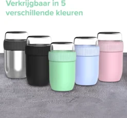 Coninx Thermos Lunchbox - Muesli Beker To Go - Isoleer Lunchpot - Yoghurtbeker To Go - Mueslibeker 840ml (600ml+240ml) - RVS -Beste Woninginrichting Winkel 1200x1123 1