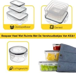 KE&1 Vershoudbakjes - Meal Prep Bakjes - Lunchbox - Diepvriesbakjes - Plastic Bakjes - Keuken - Keukenkast - Bakken -Beste Woninginrichting Winkel 1200x1153 3