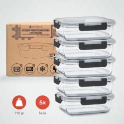 KitchenBrothers Meal Prep Bakjes - Set - Luchtdicht - BPA Vrij - 1L - Glas - 5 Stuks 13 KitchenBrothers Meal Prep Bakjes - Set - Luchtdicht - BPA Vrij - 1L - Glas - 5 Stuks -Beste Woninginrichting Winkel 1200x1198 35