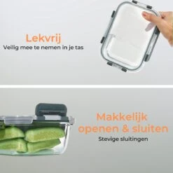 Formilo Meal Prep Bakjes - Lekvrije Vershoudbakjes - Diepvriesbakjes - Luchtdicht - BPA Vrij - Glas - 10 Stuks -Beste Woninginrichting Winkel 1200x1199 8