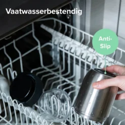 Coninx Thermos Lunchbox - Muesli Beker To Go - Isoleer Lunchpot - Yoghurtbeker To Go - Mueslibeker 840ml (600ml+240ml) - RVS / Zwart -Beste Woninginrichting Winkel 1200x1200 190