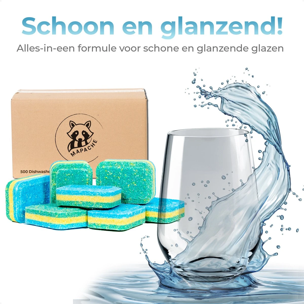 Mapache Vaatwastabletten 500 Stuks - 3 Laags - Voordeelverpakking 8 Mapache Vaatwastabletten 500 Stuks - 3 Laags - Voordeelverpakking - Afbeelding 8