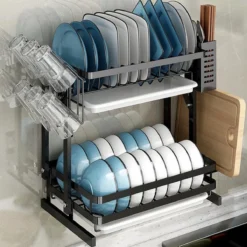 Doogo® Afdruiprek Met Lekbak 2 Laags – Inklapbaar - Muur Hangen Mogelijke - Afwasrek – Met 2 Lekbakken – Extra Accessories Voor Servies En Snijplanken - RVS 18 Doogo® Afdruiprek Met Lekbak 2 Laags – Inklapbaar - Muur Hangen Mogelijke - Afwasrek – Met 2 Lekbakken – Extra Accessories Voor Servies En Snijplanken - RVS -Beste Woninginrichting Winkel 1200x1200 255