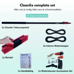 Cleanlix Telescoopsteel Met Borstel - Met Waterdoorvoer - Telescopische Wasborstel - Ramenwassen - Uitschuifbaar Tot 7,2 Meter -Beste Woninginrichting Winkel 1200x1200 322