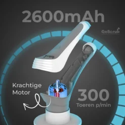 GoScrub® Elektrische Schoonmaakborstel – Elektrische Schrobber - Schrobborstel – Voor Badkamer Of Keuken – Schrobber Met Steel – Luiwagen – Polijstmachine - Poetsmachine Met 10 Opzetstukken 18 GoScrub® Elektrische Schoonmaakborstel – Elektrische Schrobber - Schrobborstel – Voor Badkamer Of Keuken – Schrobber Met Steel – Luiwagen – Polijstmachine - Poetsmachine Met 10 Opzetstukken -Beste Woninginrichting Winkel 1200x1200 331