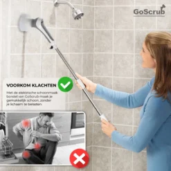 GoScrub® Elektrische Schoonmaakborstel – Elektrische Schrobber - Schrobborstel – Voor Badkamer Of Keuken – Schrobber Met Steel – Luiwagen – Polijstmachine - Poetsmachine Met 10 Opzetstukken 20 GoScrub® Elektrische Schoonmaakborstel – Elektrische Schrobber - Schrobborstel – Voor Badkamer Of Keuken – Schrobber Met Steel – Luiwagen – Polijstmachine - Poetsmachine Met 10 Opzetstukken -Beste Woninginrichting Winkel 1200x1200 333