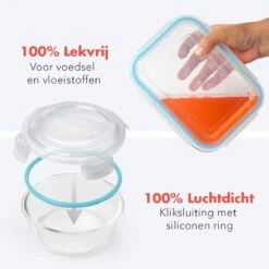 KitchenBrothers Meal Prep Bakjes - Set - Luchtdicht - BPA Vrij - Glas - 9 Stuks -Beste Woninginrichting Winkel 1200x1200 551
