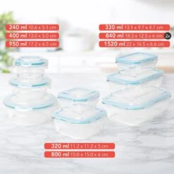 KitchenBrothers Meal Prep Bakjes - Set - Luchtdicht - BPA Vrij - Glas - 9 Stuks -Beste Woninginrichting Winkel 1200x1200 555