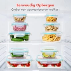 KitchenBrothers Meal Prep Bakjes - Set - Luchtdicht - BPA Vrij - Glas - 9 Stuks -Beste Woninginrichting Winkel 1200x1200 557