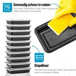Meal Prep Bakjes - 20 Stuks - 1 Compartiment - Lunchbox - Diepvriesbakjes - Vershoudbakjes - Plastic Bakjes Met Deksel - Magnetron Bakjes Met Deksel - Meal Prep - Vershouddoos - 1L - BPA Vrij - Fitcrafters 11 Meal Prep Bakjes - 20 Stuks - 1 Compartiment - Lunchbox - Diepvriesbakjes - Vershoudbakjes - Plastic Bakjes Met Deksel - Magnetron Bakjes Met Deksel - Meal Prep - Vershouddoos - 1L - BPA Vrij - Fitcrafters -Beste Woninginrichting Winkel 1200x1200 561
