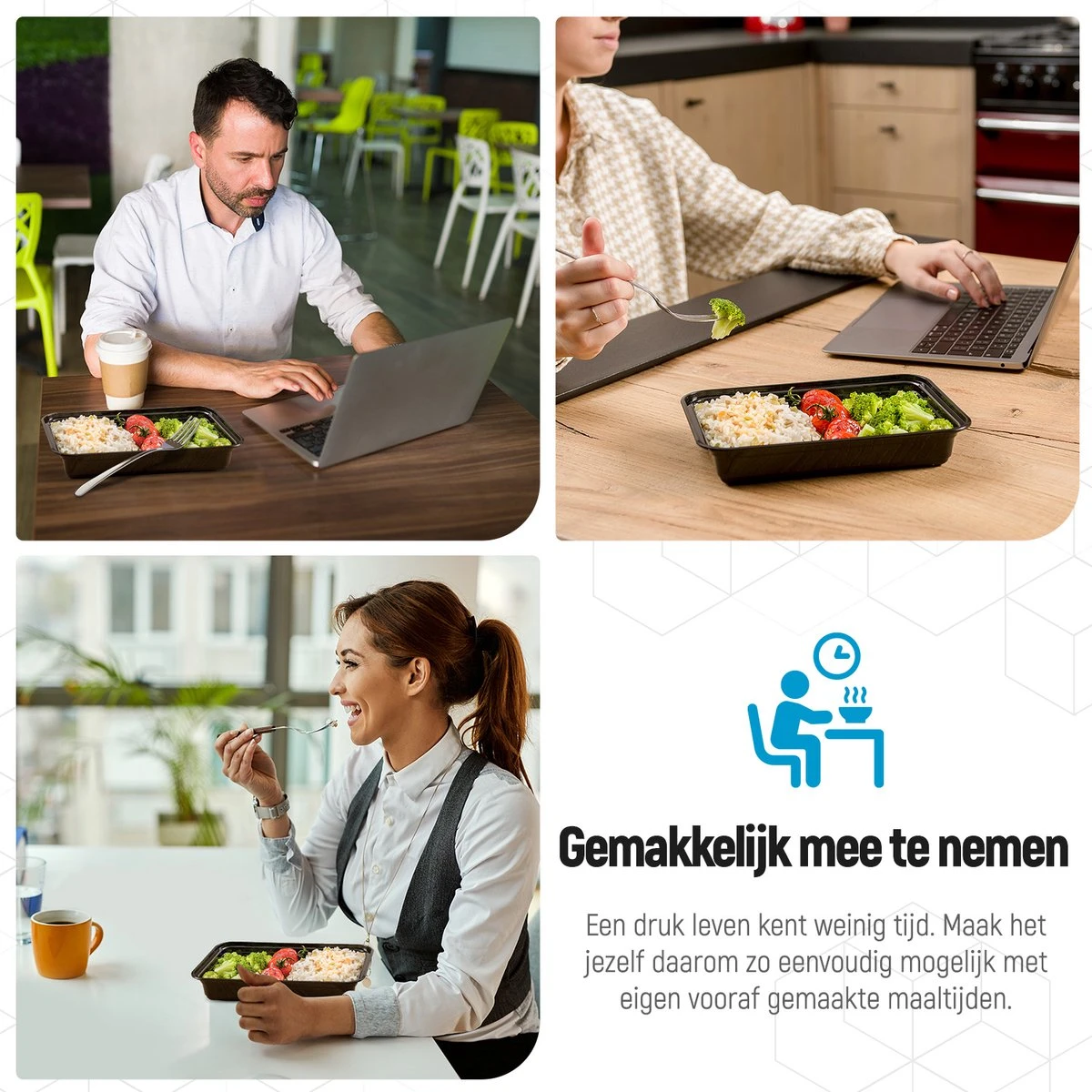 Meal Prep Bakjes - 20 Stuks - 1 Compartiment - Lunchbox - Diepvriesbakjes - Vershoudbakjes - Plastic Bakjes Met Deksel - Magnetron Bakjes Met Deksel - Meal Prep - Vershouddoos - 1L - BPA Vrij - Fitcrafters 4 Meal Prep Bakjes - 20 Stuks - 1 Compartiment - Lunchbox - Diepvriesbakjes - Vershoudbakjes - Plastic Bakjes Met Deksel - Magnetron Bakjes Met Deksel - Meal Prep - Vershouddoos - 1L - BPA Vrij - Fitcrafters - Afbeelding 4