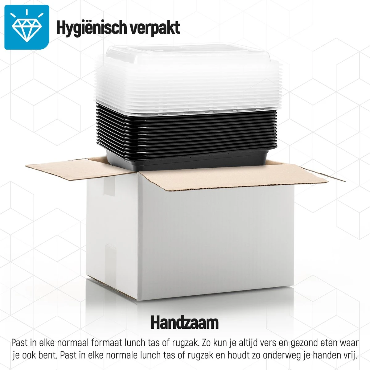 Meal Prep Bakjes - 20 Stuks - 1 Compartiment - Lunchbox - Diepvriesbakjes - Vershoudbakjes - Plastic Bakjes Met Deksel - Magnetron Bakjes Met Deksel - Meal Prep - Vershouddoos - 1L - BPA Vrij - Fitcrafters 5 Meal Prep Bakjes - 20 Stuks - 1 Compartiment - Lunchbox - Diepvriesbakjes - Vershoudbakjes - Plastic Bakjes Met Deksel - Magnetron Bakjes Met Deksel - Meal Prep - Vershouddoos - 1L - BPA Vrij - Fitcrafters - Afbeelding 5