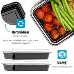 Meal Prep Bakjes - 20 Stuks - 1 Compartiment - Lunchbox - Diepvriesbakjes - Vershoudbakjes - Plastic Bakjes Met Deksel - Magnetron Bakjes Met Deksel - Meal Prep - Vershouddoos - 1L - BPA Vrij - Fitcrafters 15 Meal Prep Bakjes - 20 Stuks - 1 Compartiment - Lunchbox - Diepvriesbakjes - Vershoudbakjes - Plastic Bakjes Met Deksel - Magnetron Bakjes Met Deksel - Meal Prep - Vershouddoos - 1L - BPA Vrij - Fitcrafters -Beste Woninginrichting Winkel 1200x1200 565