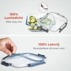 KitchenBrothers Meal Prep Bakjes - Set - Luchtdicht - BPA Vrij - 1L - Glas - 5 Stuks 15 KitchenBrothers Meal Prep Bakjes - Set - Luchtdicht - BPA Vrij - 1L - Glas - 5 Stuks -Beste Woninginrichting Winkel 1200x1200 579