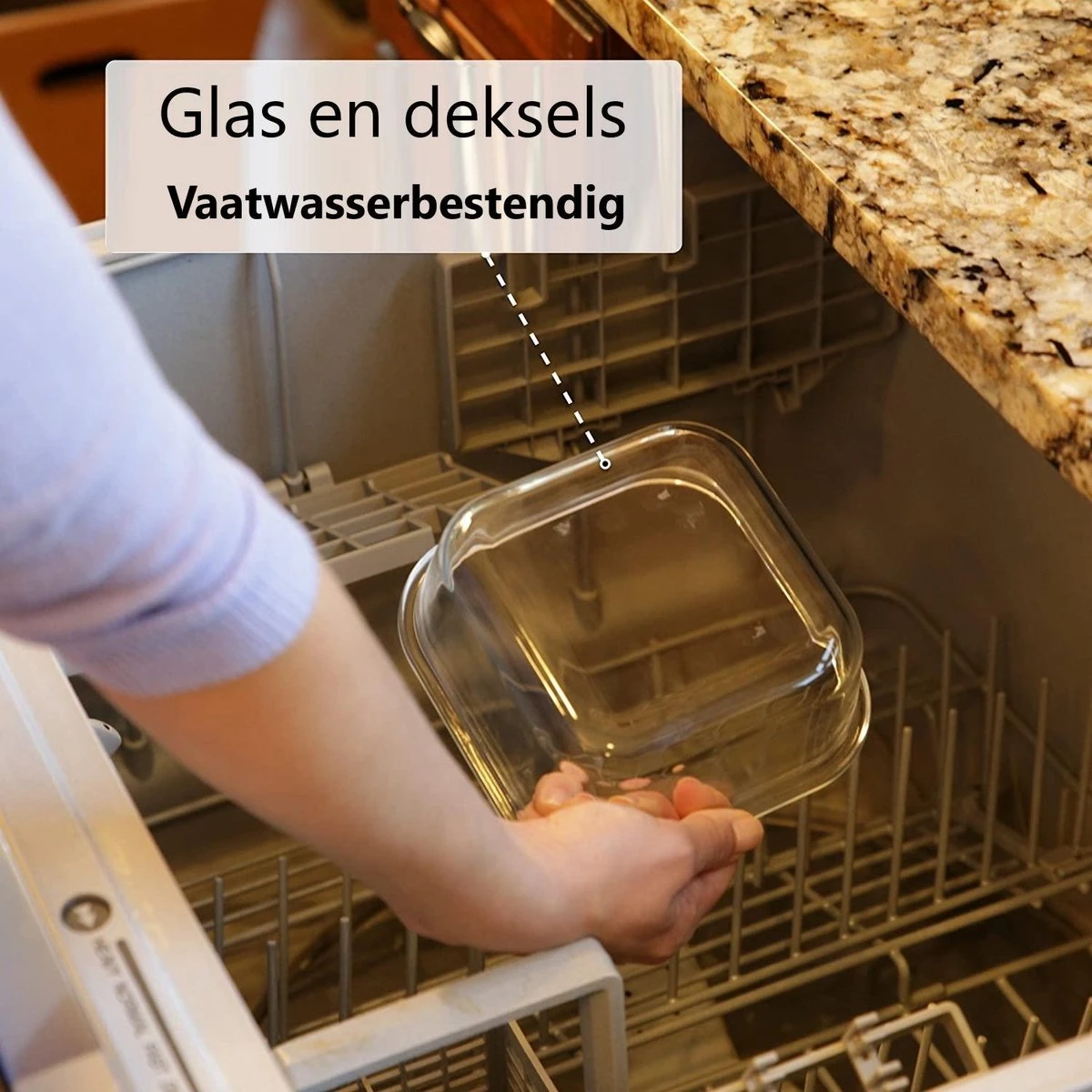 VMCA Glazen Vershoudbakjes Voor Vriezer Oven En Magnetron - 9 Bakjes 3 VMCA Glazen Vershoudbakjes Voor Vriezer Oven En Magnetron - 9 Bakjes - Afbeelding 3
