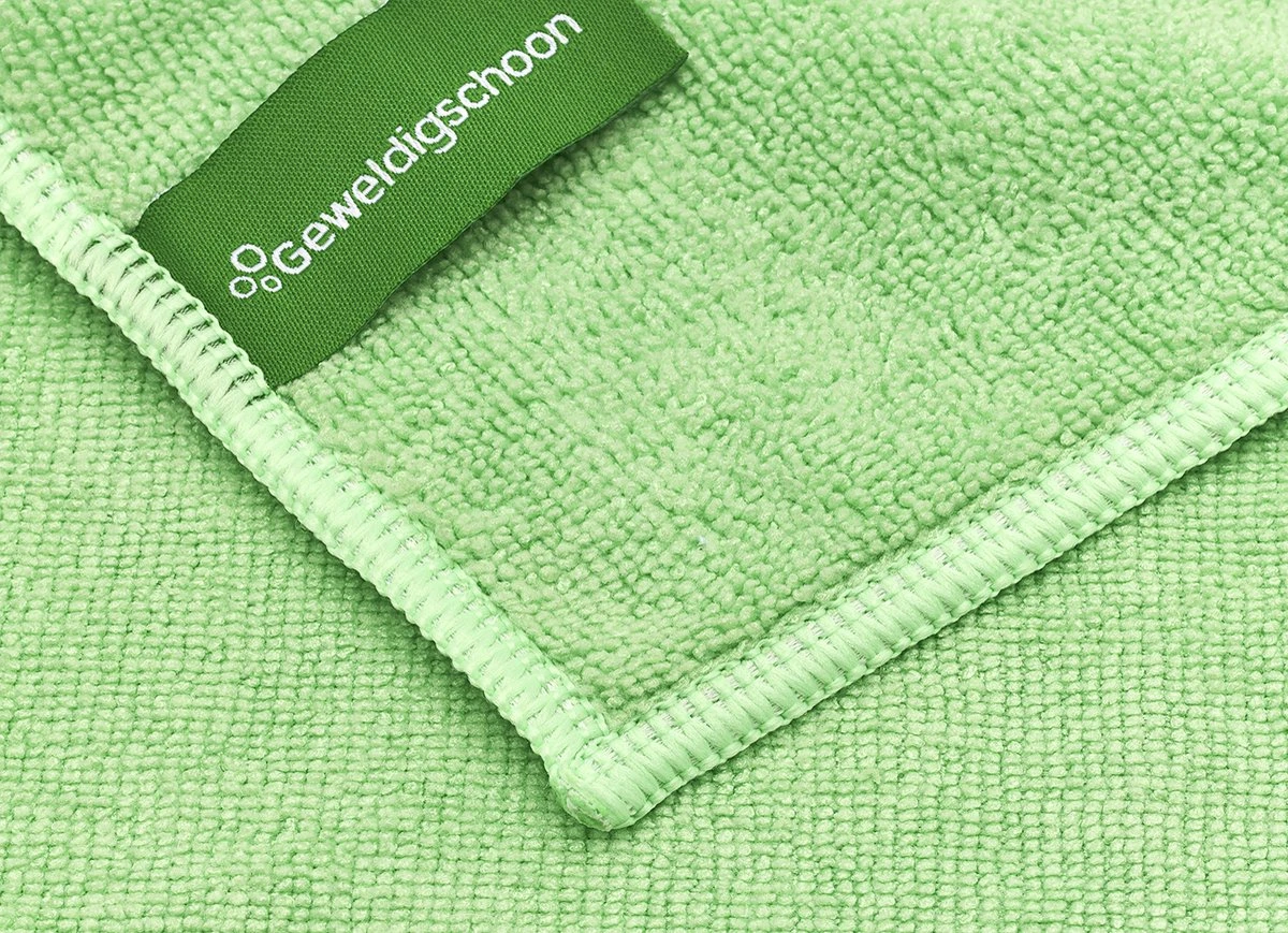 Geweldigschoon Groene Microvezel Raamdoekenset Bestaande Uit 1 Schoonmaakdoek + 2 Droogdoeken (raamdoeken, Raamset) 2 Geweldigschoon Groene Microvezel Raamdoekenset Bestaande Uit 1 Schoonmaakdoek + 2 Droogdoeken (raamdoeken, Raamset) - Afbeelding 2