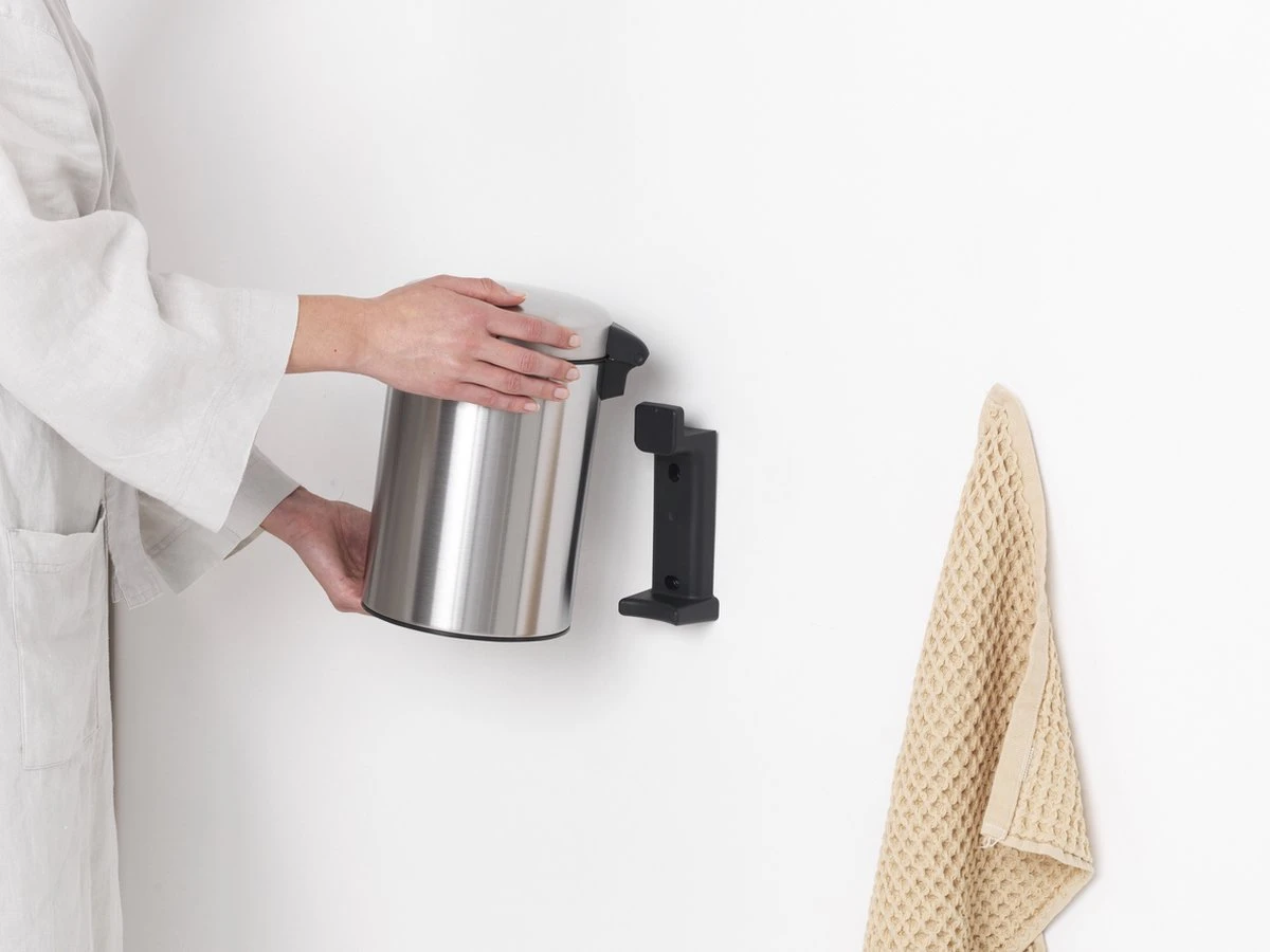 Brabantia NewIcon Wandprullenbak - 3 L - Matt Steel 7 Brabantia NewIcon Wandprullenbak - 3 L - Matt Steel - Afbeelding 7