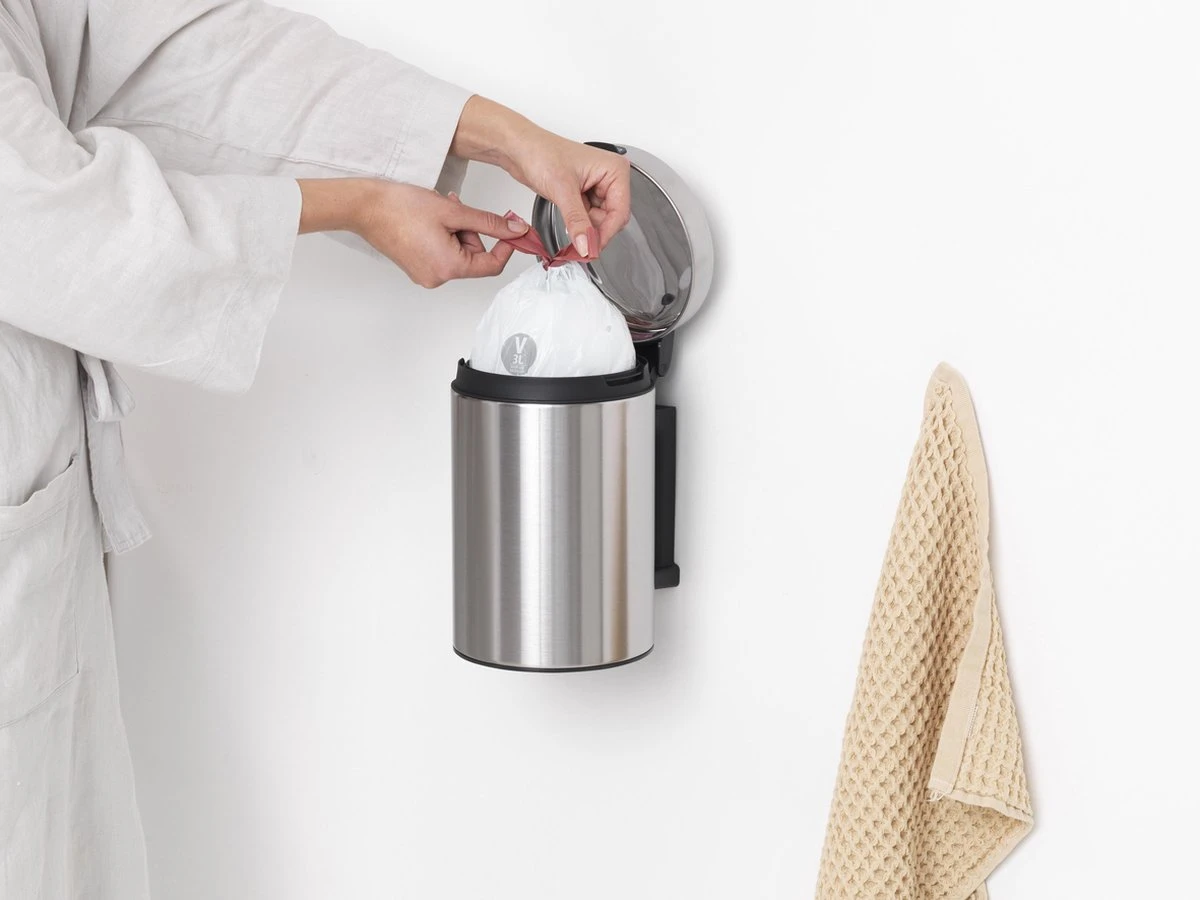 Brabantia NewIcon Wandprullenbak - 3 L - Matt Steel 11 Brabantia NewIcon Wandprullenbak - 3 L - Matt Steel - Afbeelding 11