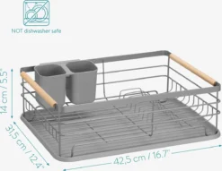 Navaris Afdruiprek Met Uitneembare Bestekhouder - Afwasrek Met Losse Lekbak - Vaatwasrek Met Plateau - Voor Bestek, Borden, Schalen En Pannen 11 Navaris Afdruiprek Met Uitneembare Bestekhouder - Afwasrek Met Losse Lekbak - Vaatwasrek Met Plateau - Voor Bestek, Borden, Schalen En Pannen -Beste Woninginrichting Winkel 1200x930