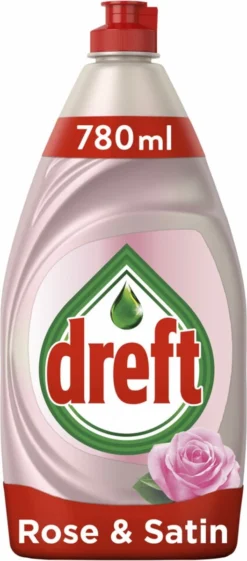 Dreft Clean & Care Rose & Satin Afwasmiddel - 8x780ml - Voordeelverpakking -Beste Woninginrichting Winkel 528x1200