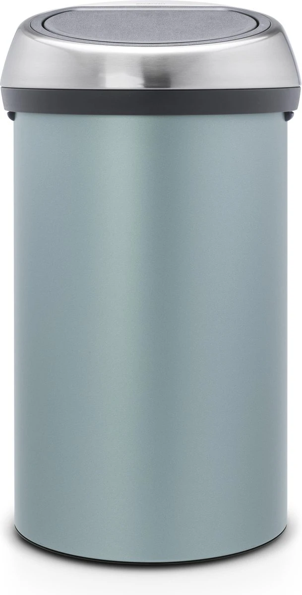 Brabantia Touch Bin Prullenbak - 60 L - Metallic Mint / Matt Steel Fingerprint Proof Deksel
