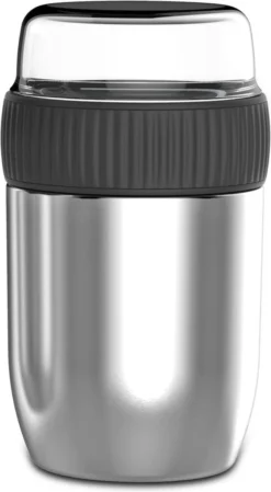 Coninx Thermos Lunchbox - Muesli Beker To Go - Isoleer Lunchpot - Yoghurtbeker To Go - Mueslibeker 840ml (600ml+240ml) - RVS -Beste Woninginrichting Winkel 660x1200