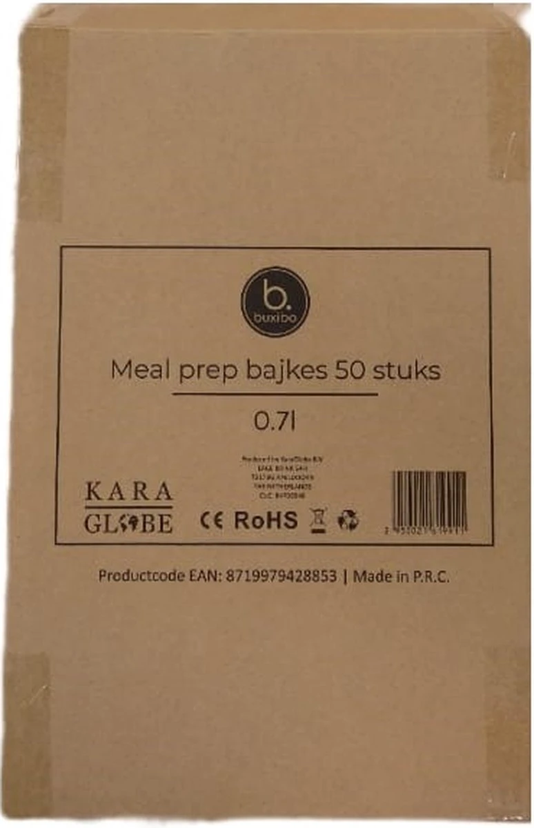 Buxibo - 50 Meal Prep Bakjes - Salade/Lunch Box - Diepvriesbakjes - Vershoudbakjes - Plastic Bakjes Met Deksel - Vershouddoos - Magnetron Vaatwasser Bestendig - 24 Oz/0.7 Liter Inhoud - Herbruikbaar - Kunststof - BPA Vrij - Zwart 4 Buxibo - 50 Meal Prep Bakjes - Salade/Lunch Box - Diepvriesbakjes - Vershoudbakjes - Plastic Bakjes Met Deksel - Vershouddoos - Magnetron Vaatwasser Bestendig - 24 Oz/0.7 Liter Inhoud - Herbruikbaar - Kunststof - BPA Vrij - Zwart - Afbeelding 4