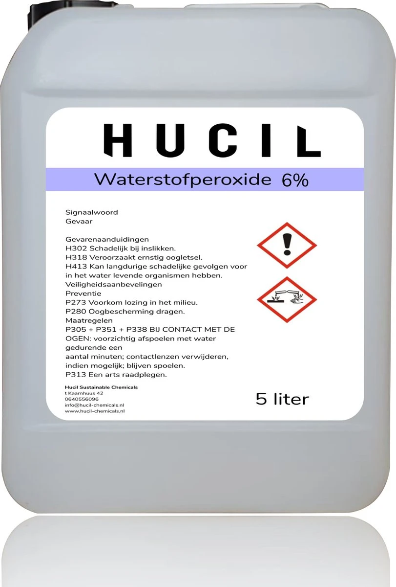 Waterstofperoxide 6% - Zuurstofwater 6 % - 5 Liter 1 Waterstofperoxide 6% - Zuurstofwater 6 % - 5 Liter