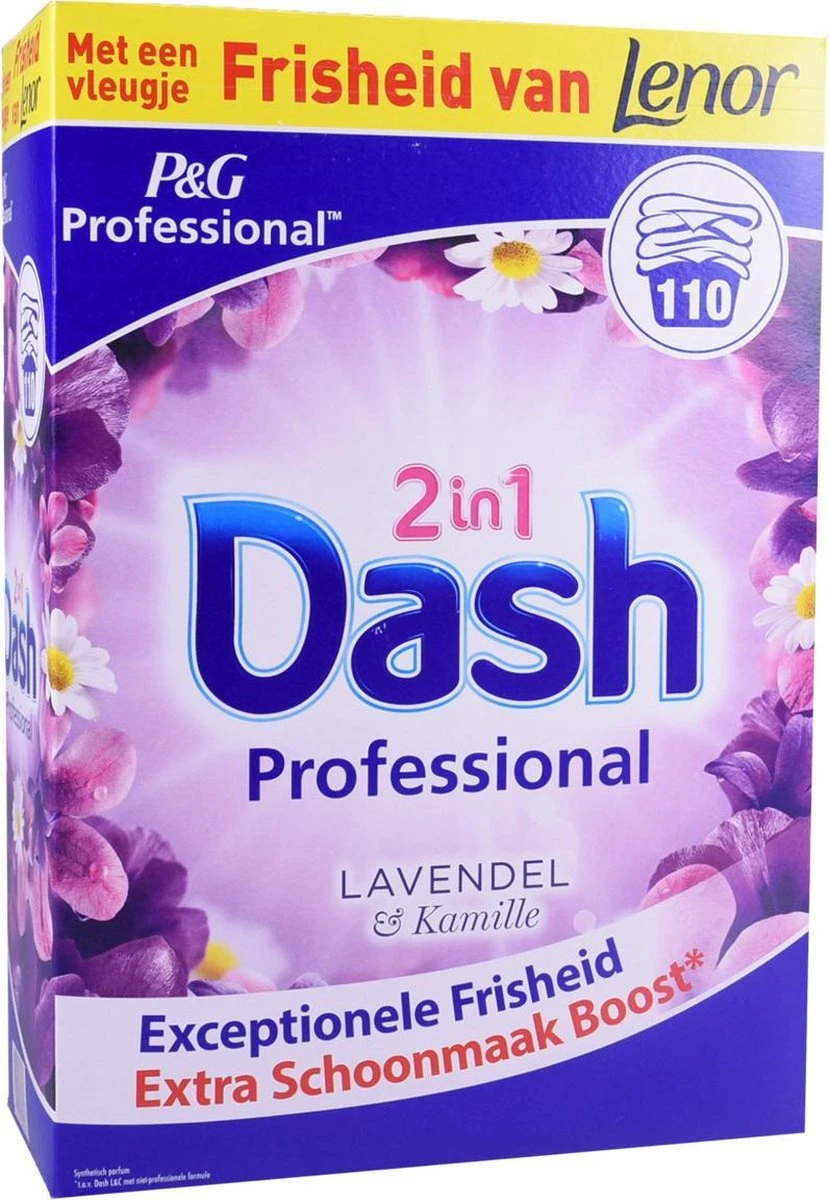 Dash 2in1 Waspoeder En Wasverzachter Lavendel En Kamille - 110 Wasbeurten 1 Dash 2in1 Waspoeder En Wasverzachter Lavendel En Kamille - 110 Wasbeurten