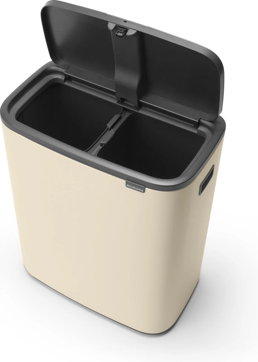Brabantia Bo Touch Bin Prullenbak - 2 X 30 L - Soft Beige 3 Brabantia Bo Touch Bin Prullenbak - 2 X 30 L - Soft Beige - Afbeelding 3