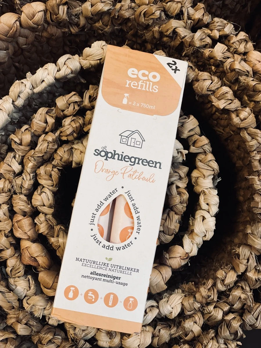 SophieGreen Orange Patchouli Allesreinigers 3x2 Navullingen (=6x750 Ml) 3 SophieGreen Orange Patchouli Allesreinigers 3x2 Navullingen (=6x750 Ml) - Afbeelding 3